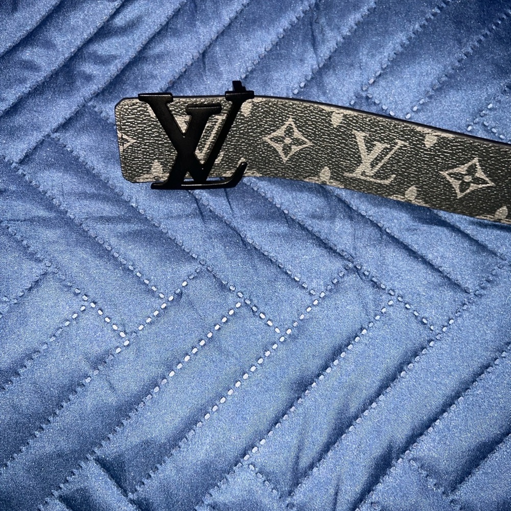 Black Buckle Louis Vuitton Belt